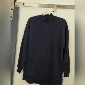 Zara Navy Womens Crew Neck Tunic Sweatshirt. Size M